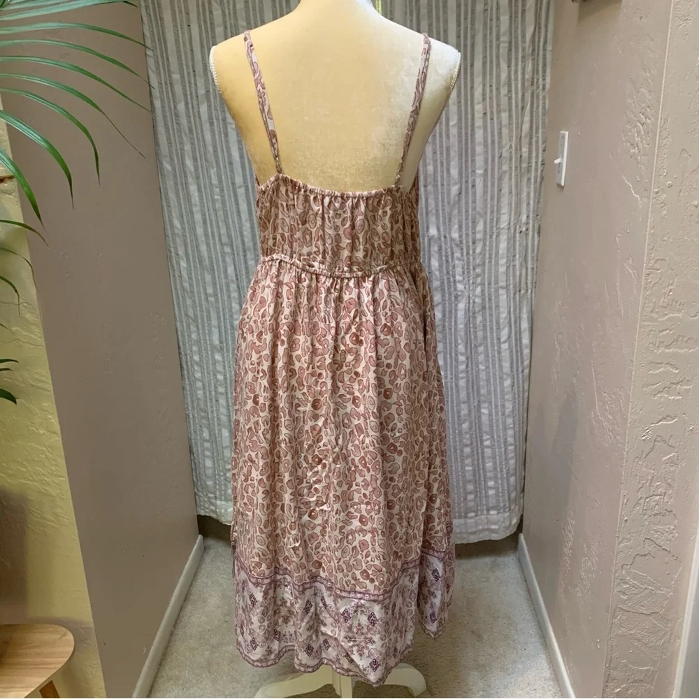 Mauve bohemian sundress mid length - Picture 5 of 11